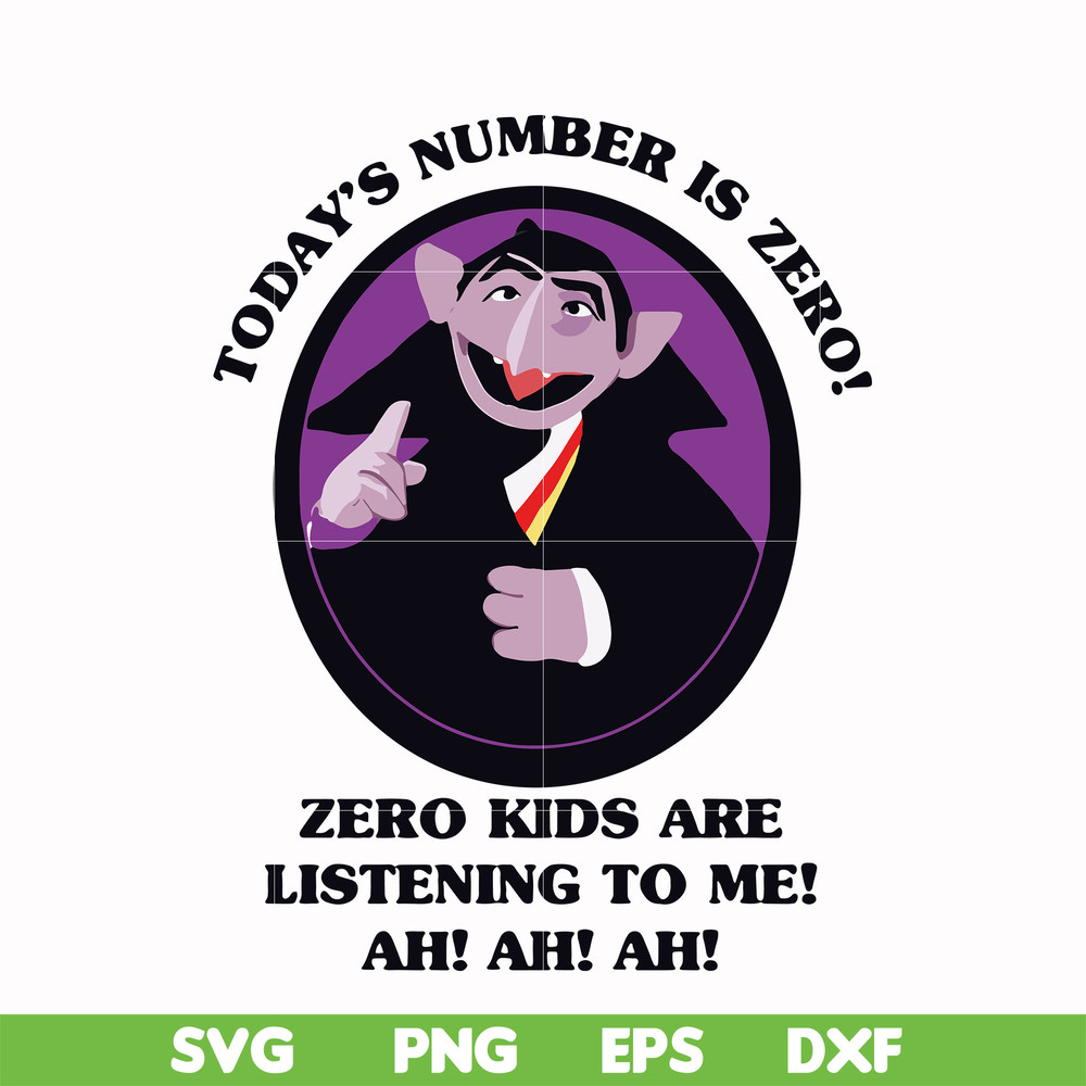 HLW0002-today's number is zero, halloween svg, png, dxf, eps digital file HLW0002.jpg
