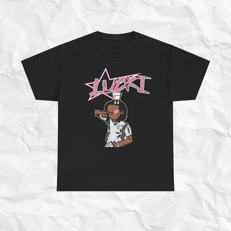 Lucki Shirt Lucki Rapper Shirt Lucki Cartoon Lucki Merch Lucki Tour Graphic T Shirt Y2K Style
