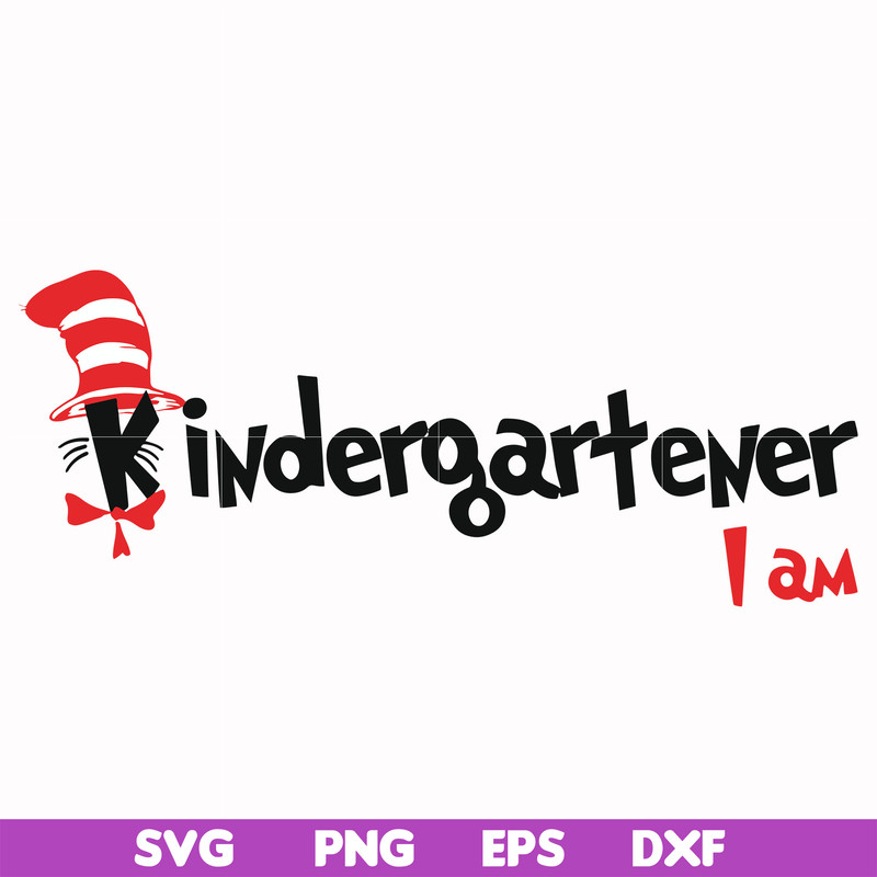 DR00065-Kindergartener I am svg, png, dxf, eps file DR00065.jpg