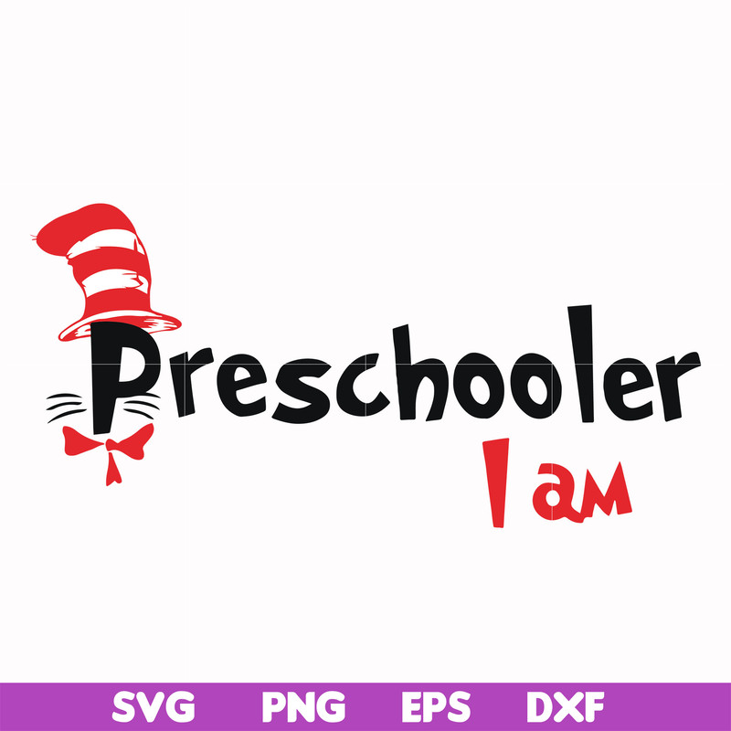 DR00069-Preschooler I am svg, png, dxf, eps file DR00069.jpg