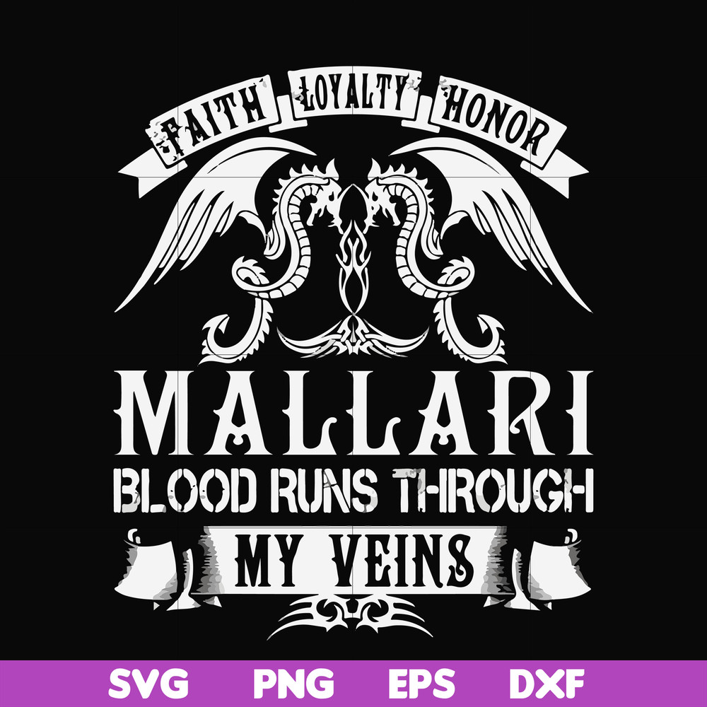 FN000243-Mallari blood runs through my veins svg, png, dxf, eps file FN000243.jpg