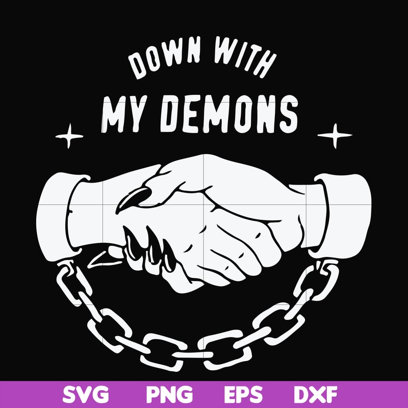 FN000697-Down with my Demons svg, png, dxf, eps file FN000697.jpg