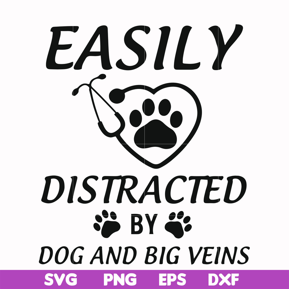 FN000958-Easily distracted by dog and big veins svg, png, dxf, eps file FN000958.jpg