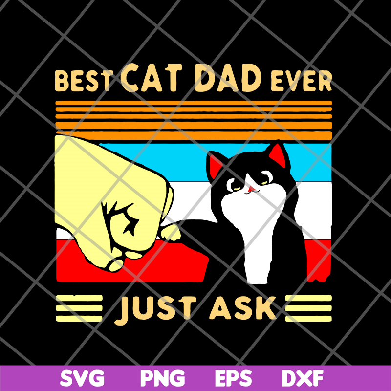 FTD01062105-Best cat dad ever svg, eps, png, dxf digital file FTD01062105.jpg