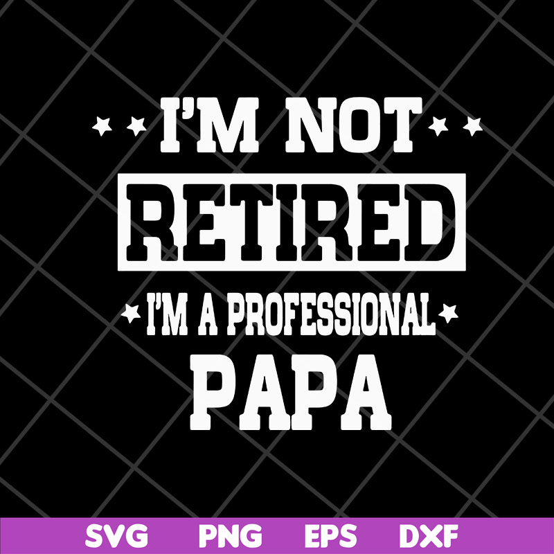 FTD04052112-Im not retired im a professional papa svg, Fathers day svg, png, dxf, eps digital file FTD04052112.jpg