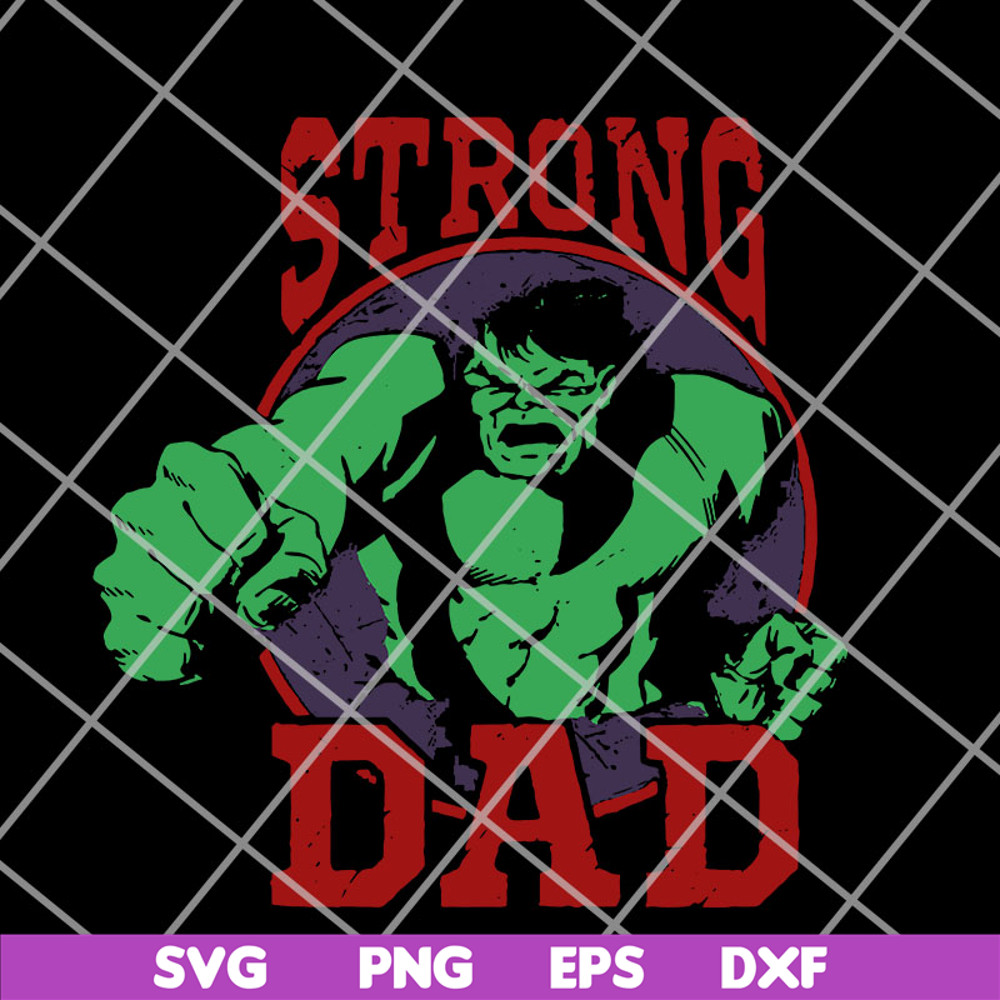 FTD14052101-Marvel Hulk Strong Dad svg, png, dxf, eps digital file FTD14052101.jpg