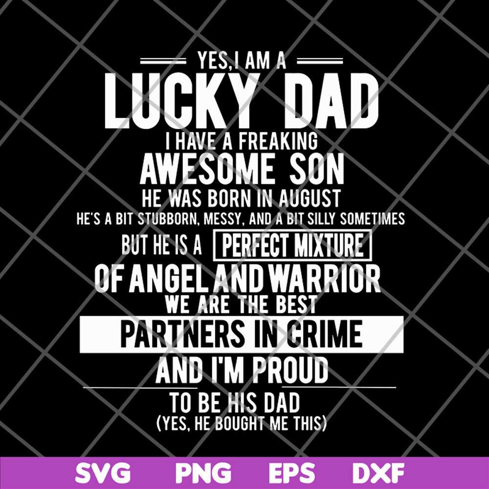 FTD28052122-yes, i'm a lucky dad svg, png, dxf, eps digital file FTD28052122.jpg