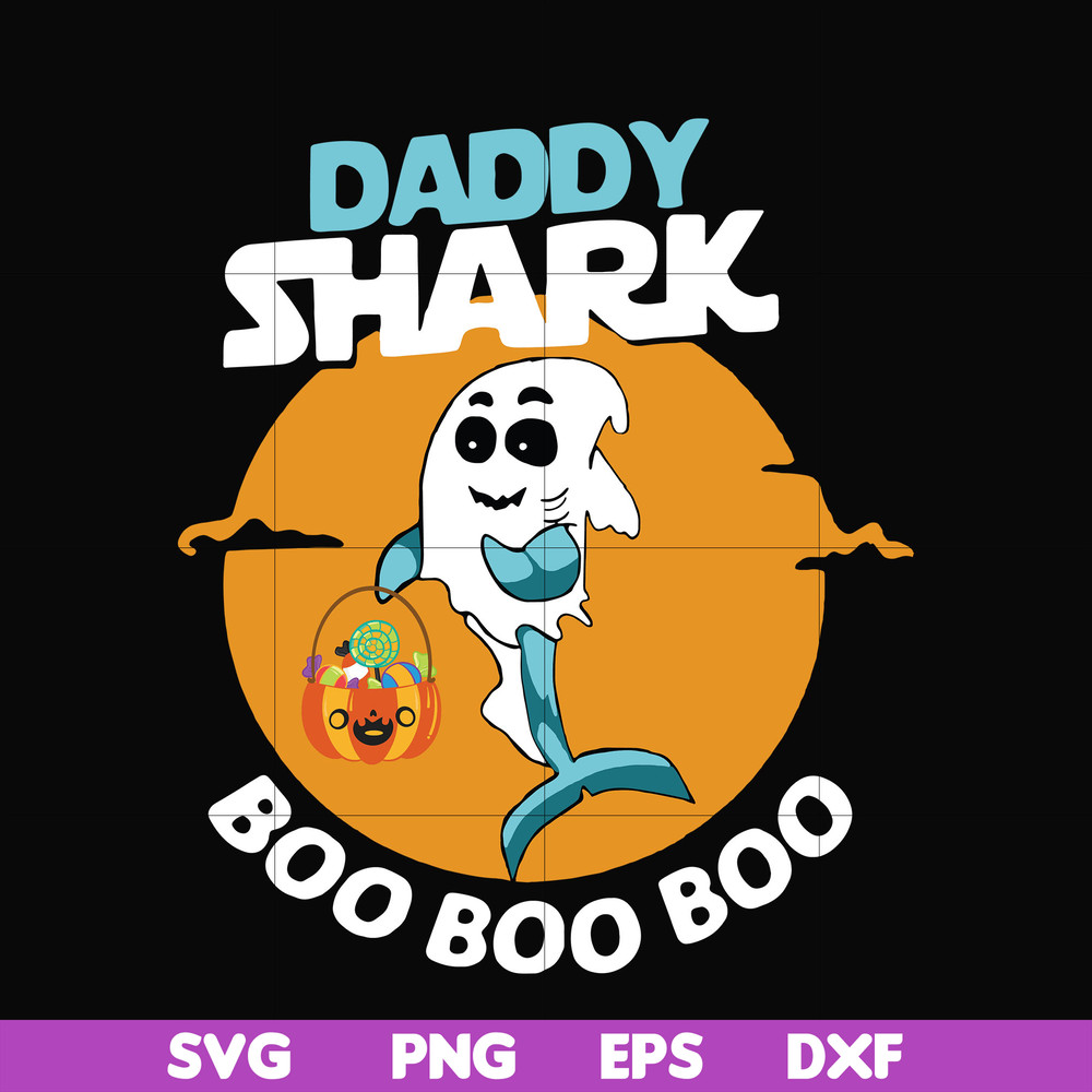 HLW0093-Daddy shark boo boo boo svg, png, dxf, eps digital file HLW0093.jpg