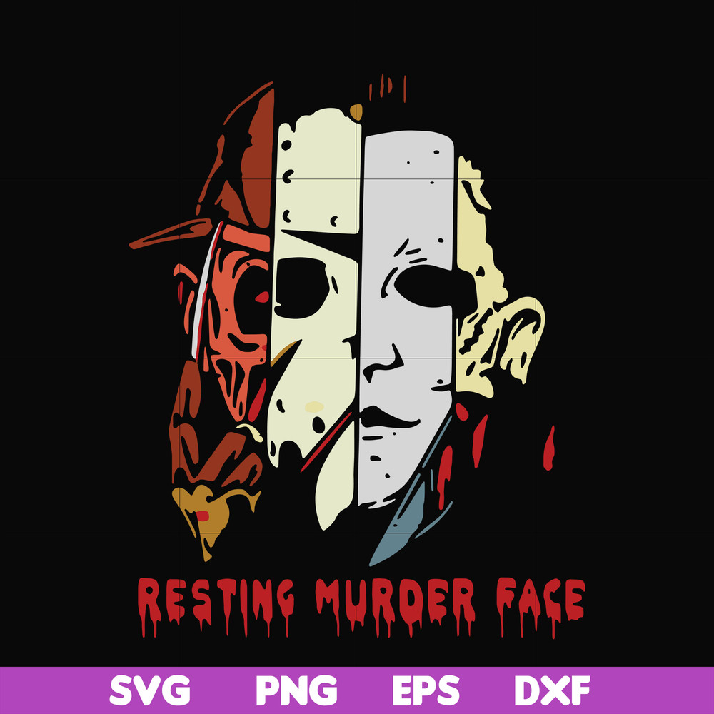 HLW0161-Resting murder face svg, png, dxf, eps digital file HLW0161.jpg