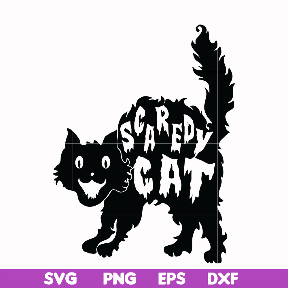 HLW17072014-Scaredy cat svg, png, dxf, eps digital file HLW17072014.jpg