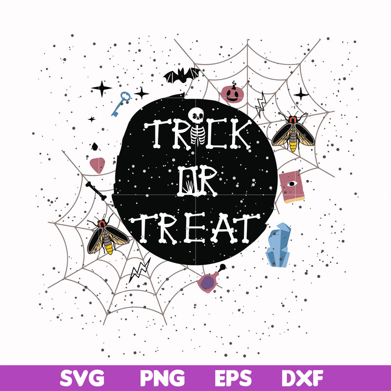 HLW17072017-Trick or treat svg, png, dxf, eps digital file HLW17072017.jpg