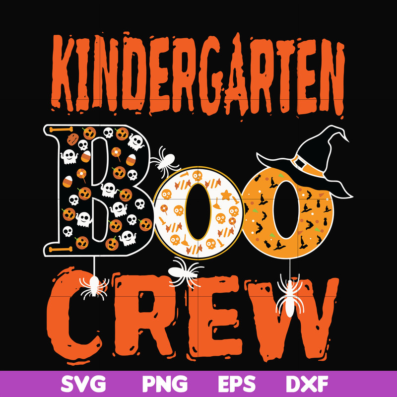 HLW2007208-Kindergarten boo crew svg, halloween svg, png, dxf, eps digital file HLW2007208.jpg