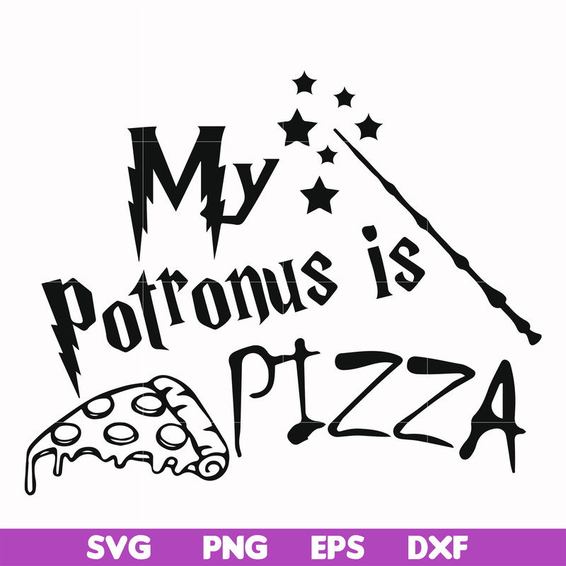 HRPT00012-My potronus is pizza svg, png, dxf, eps file HRPT00012.jpg