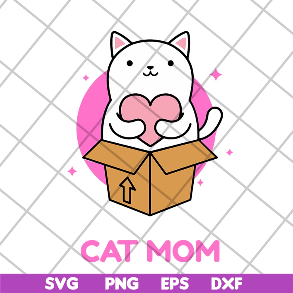 MTD04042109-Cat mom svg, Mother's day svg, eps, png, dxf digital file MTD04042109.jpg
