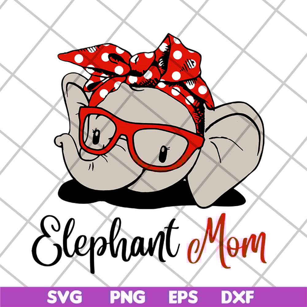 MTD04042114-Elephant Mom svg, Mother's day svg, eps, png, dxf digital file MTD04042114.jpg