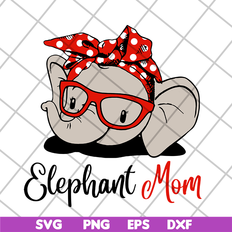 MTD04042114-Elephant Mom svg, Mother's day svg, eps, png, dxf digital file MTD04042114.jpg