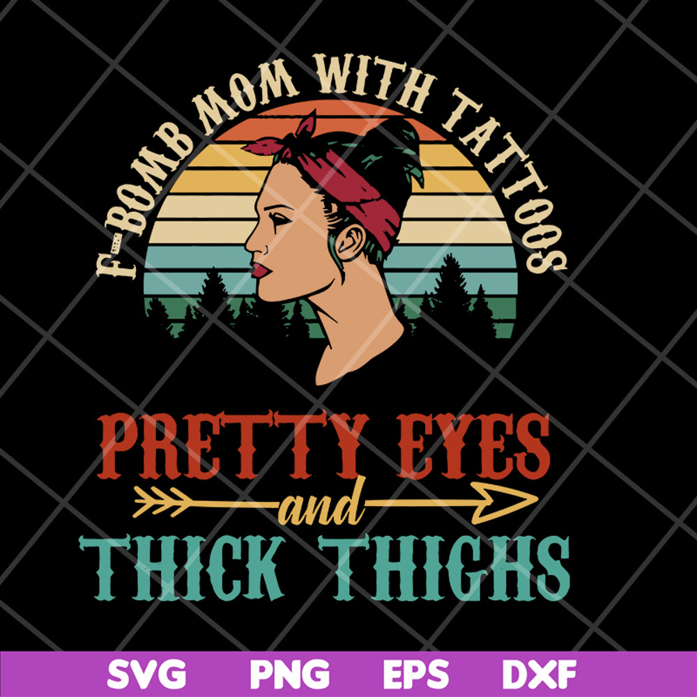 MTD05042124-f bomb mom with tattoos svg, Mother's day svg, eps, png, dxf digital file MTD05042124.jpg