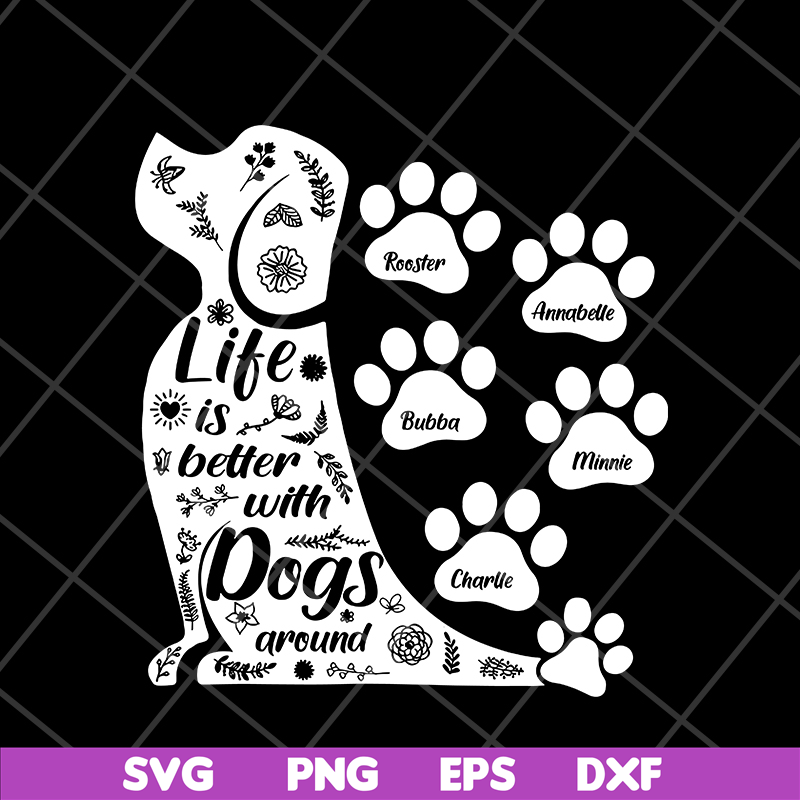 MTD08042105-life a with dogs svg, Mother's day svg, eps, png, dxf digital file MTD08042105.jpg