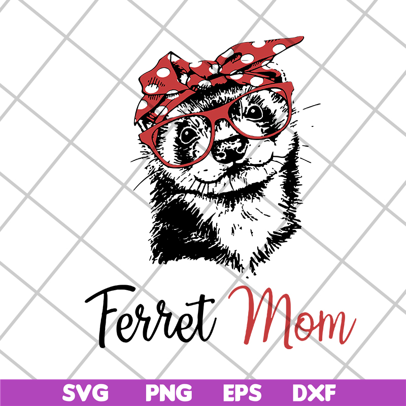 MTD1702109-Ferret mom svg, Mother's day svg, eps, png, dxf digital file MTD1702109.jpg