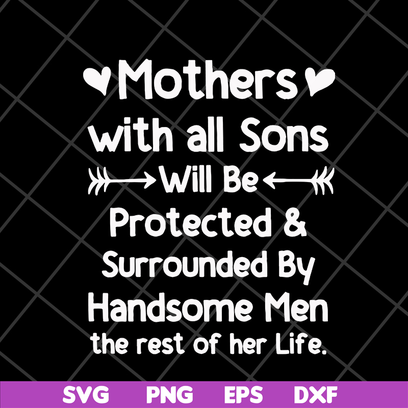 MTD20042109-Mother's with all sons svg, Mother's day svg, eps, png, dxf digital file MTD20042109.jpg