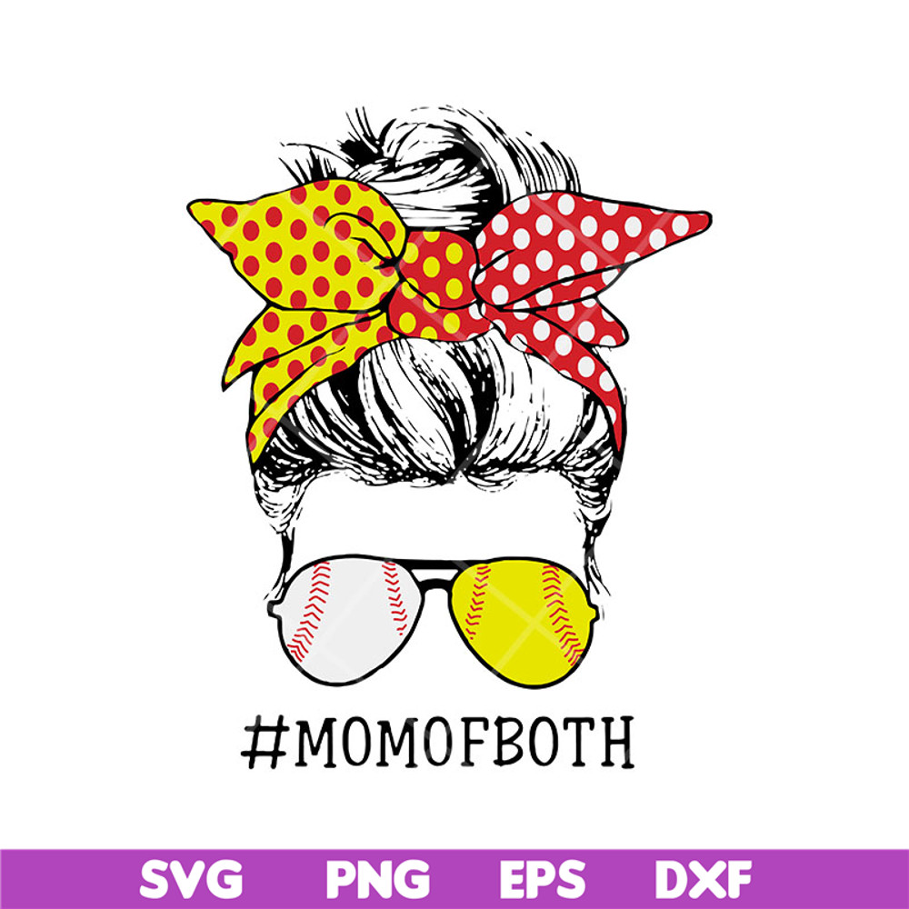 MTD23042149-Womens mom of both messy bun svg, Mother's day svg, eps, png, dxf digital file MTD23042149.jpg