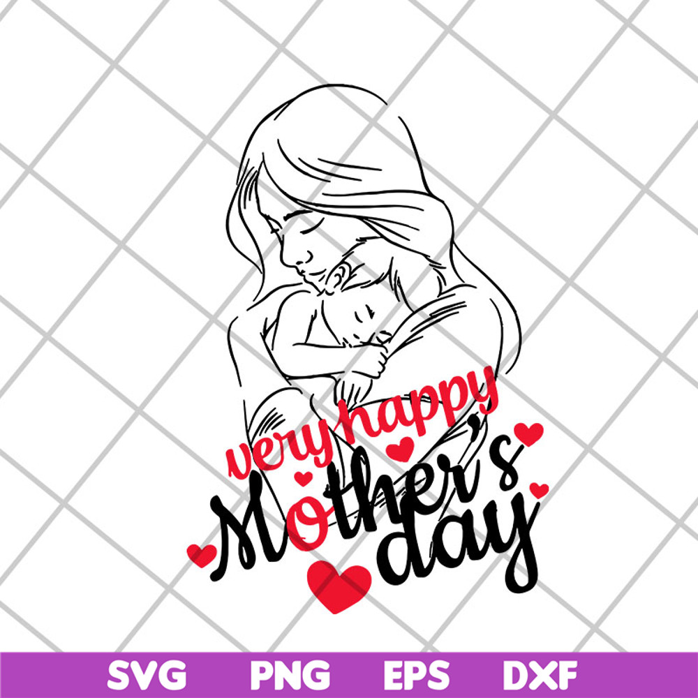 MTD26042110-very happy mother's day svg, Mother's day svg, eps, png, dxf digital file MTD26042110.jpg