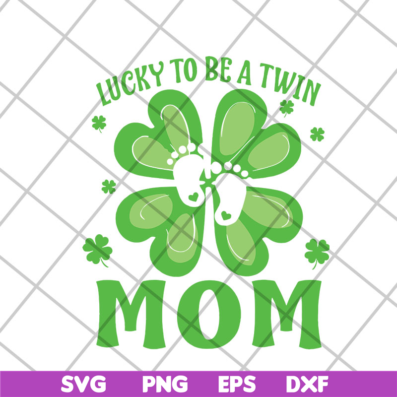 MTD26042125-Lucky to be a twin mom svg, Mother's day svg, eps, png, dxf digital file MTD26042125.jpg