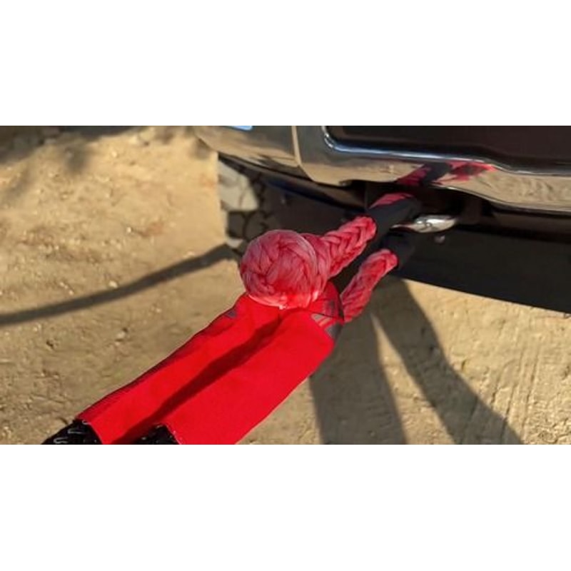 High Strength 65000 Lbs Soft Shackle Recovery Rope For SUV OffRoad Snatch Towing Jeep ATV Marine Re