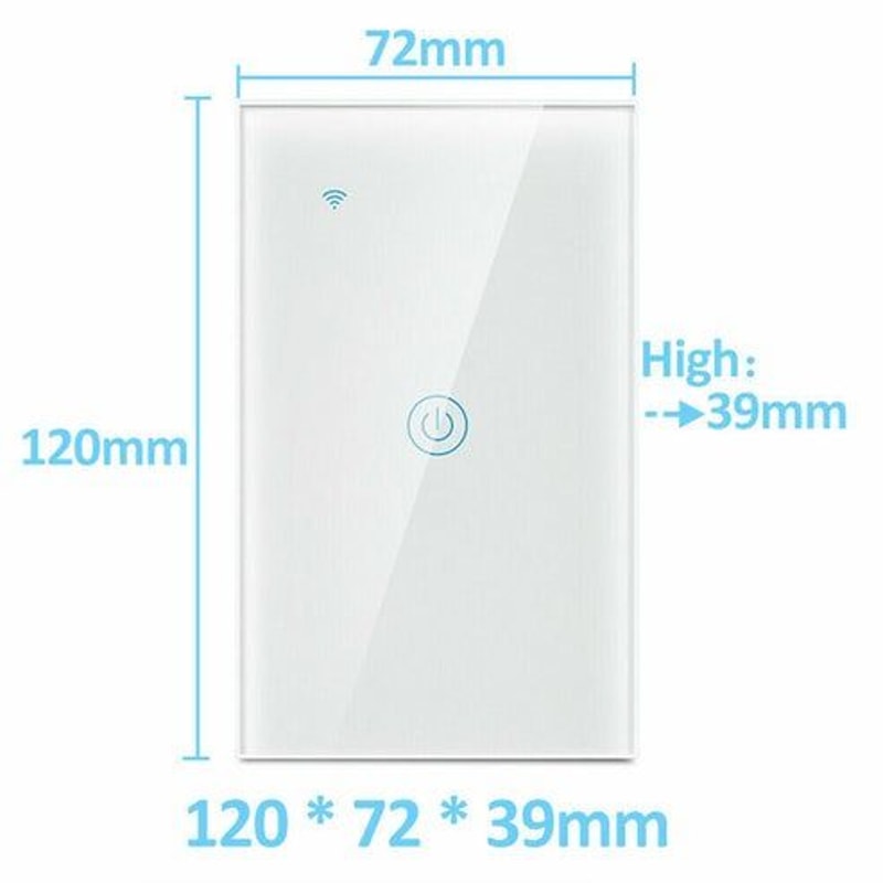 Smart Wall Touch Light Switch For Alexa Google WiFi Enabled Glass Panel Voice Control Remote Contro