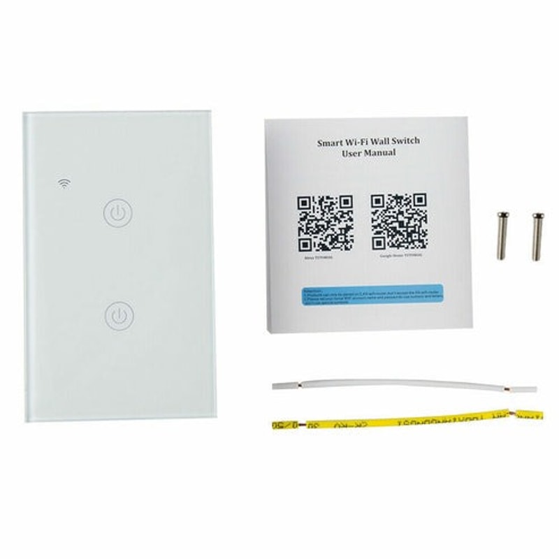 Smart Wall Touch Light Switch For Alexa Google WiFi Enabled Glass Panel Voice Control Remote Contro