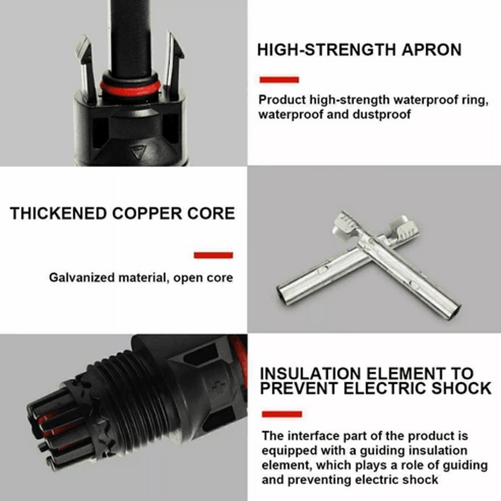 Premium Solar Cable Connectors For DIY Solar Panels Male Female Pairs Waterproof Pairs For US Syste 8