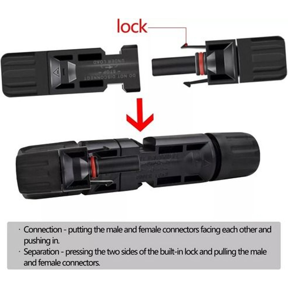 Premium Solar Cable Connectors For DIY Solar Panels Male Female Pairs Waterproof Pairs For US Syste 16