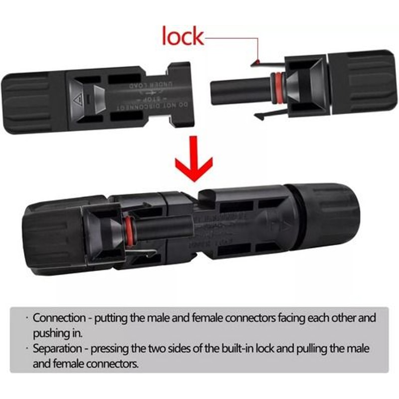 Premium Solar Cable Connectors For DIY Solar Panels Male Female Pairs Waterproof Pairs For US Syste 16