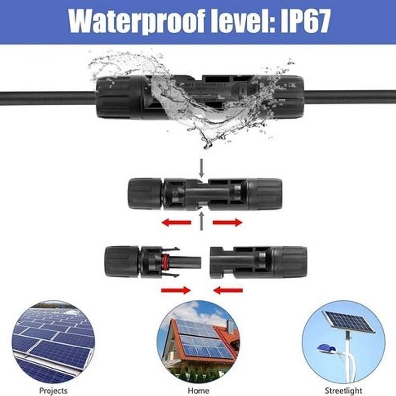 Premium Solar Cable Connectors For DIY Solar Panels Male Female Pairs Waterproof Pairs For US Syste 17