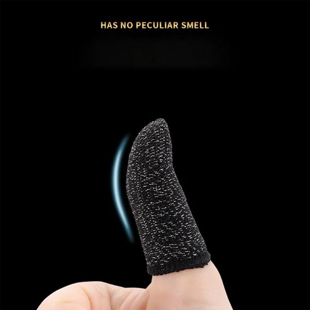 Mobile Sweatproof Gloves Screen PUBG Gaming Finger Sleeve For Game Controller NanoLevel Silver Fibe 2