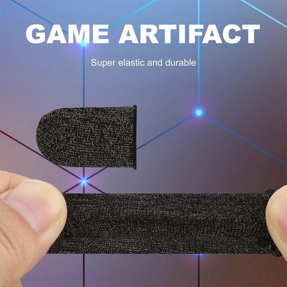 Mobile Sweatproof Gloves Screen PUBG Gaming Finger Sleeve For Game Controller NanoLevel Silver Fibe 4