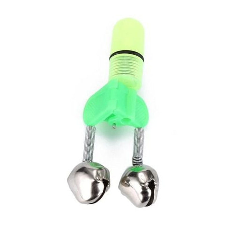LED Night Fishing Bite Bait Alarm Bells Rod Tip Clip Alert Ring Green LED Lights For Night Fishing 8