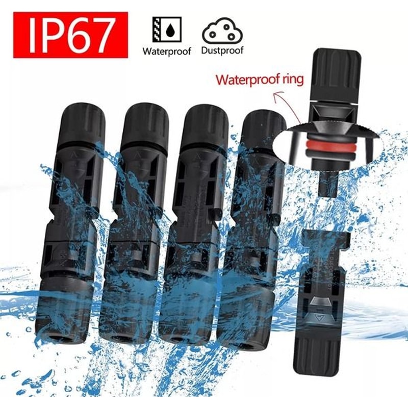 Male Female Solar Connectors For DIY Solar Panel Systems Durable Waterproof HighEfficiency 10
