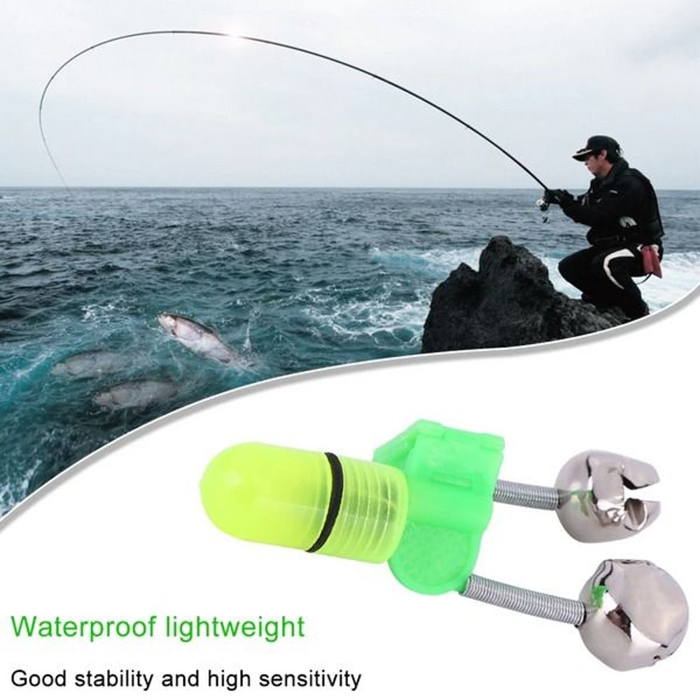 LED Night Fishing Bite Bait Alarm Bells Rod Tip Clip Alert Ring Light For Fishing Rods Ideal For Ic 12