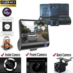 car dvr dual lens hd dash cam recorder, video rearview camera with g-sensor, night vision, motion detection