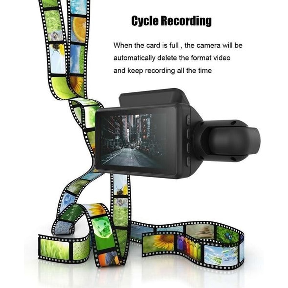 Dual Lens Car DVR Dash Cam Front And Interior Camera With GSensor Emergency Accident Lock Parking M 2