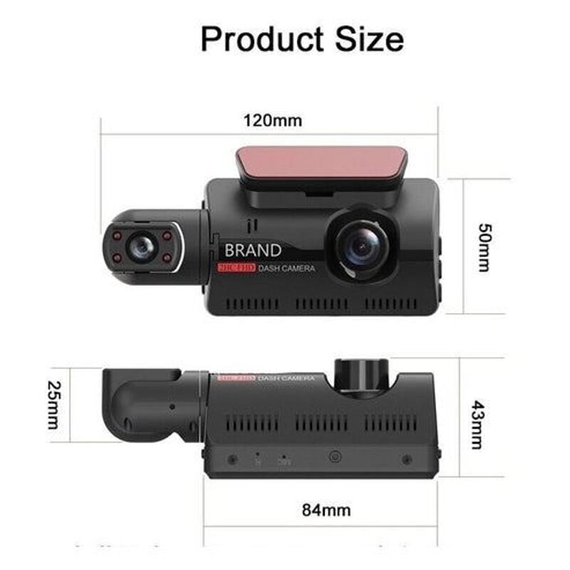 Dual Lens Car DVR Dash Cam Front And Interior Camera With GSensor Emergency Accident Lock Parking M 5