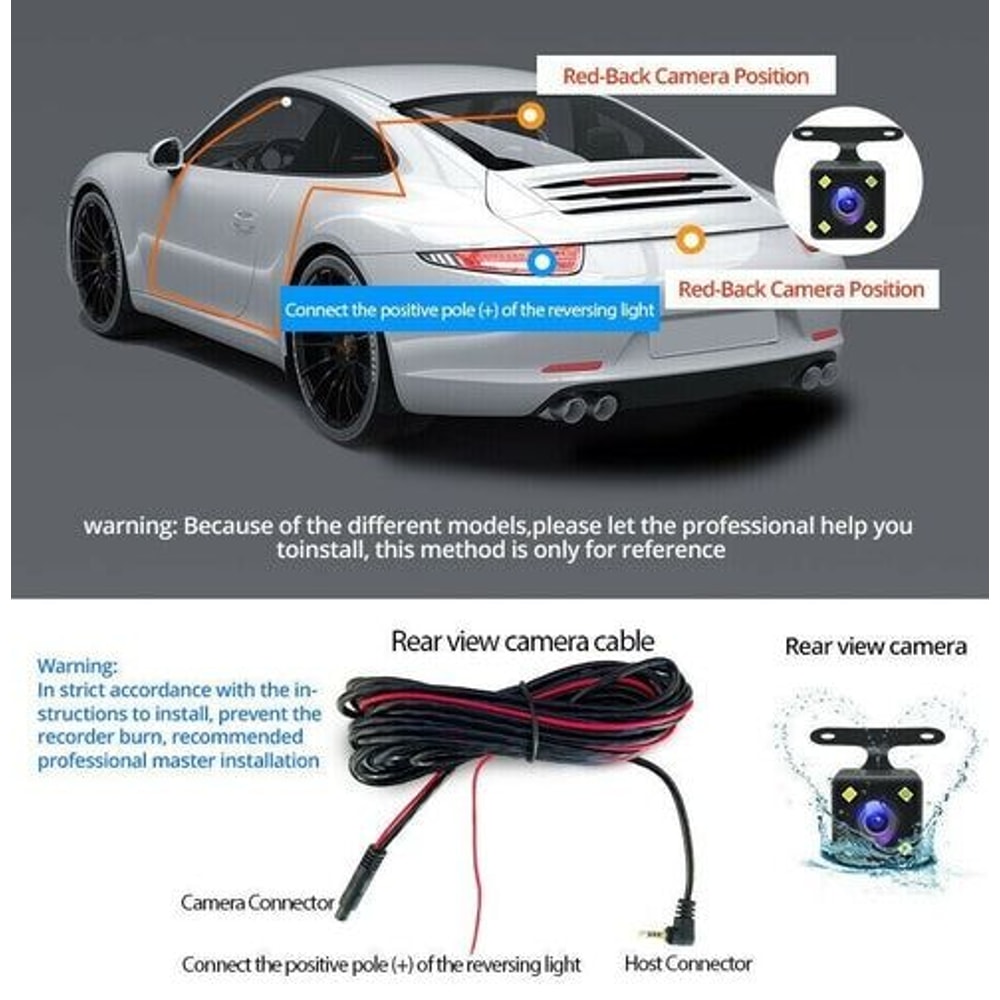 Dual Lens Car DVR Dash Cam Front And Interior Camera With GSensor Emergency Accident Lock Parking M 12