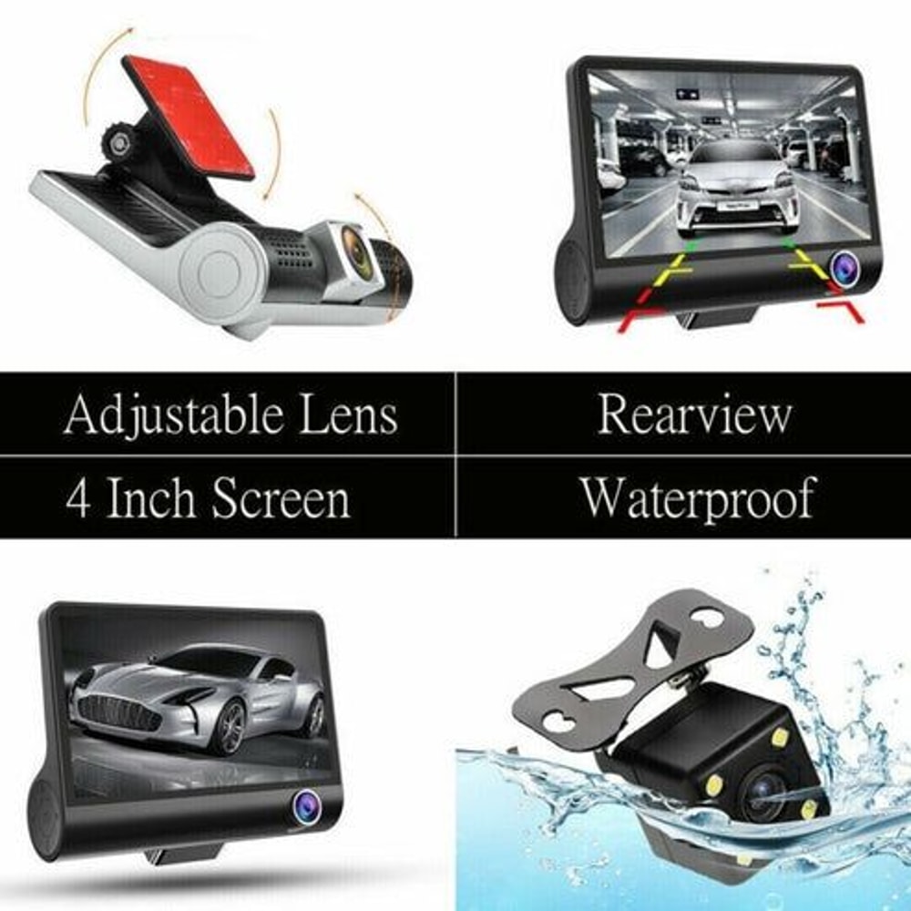 Dual Lens Car DVR Dash Cam Front And Interior Camera With GSensor Emergency Accident Lock Parking M 14