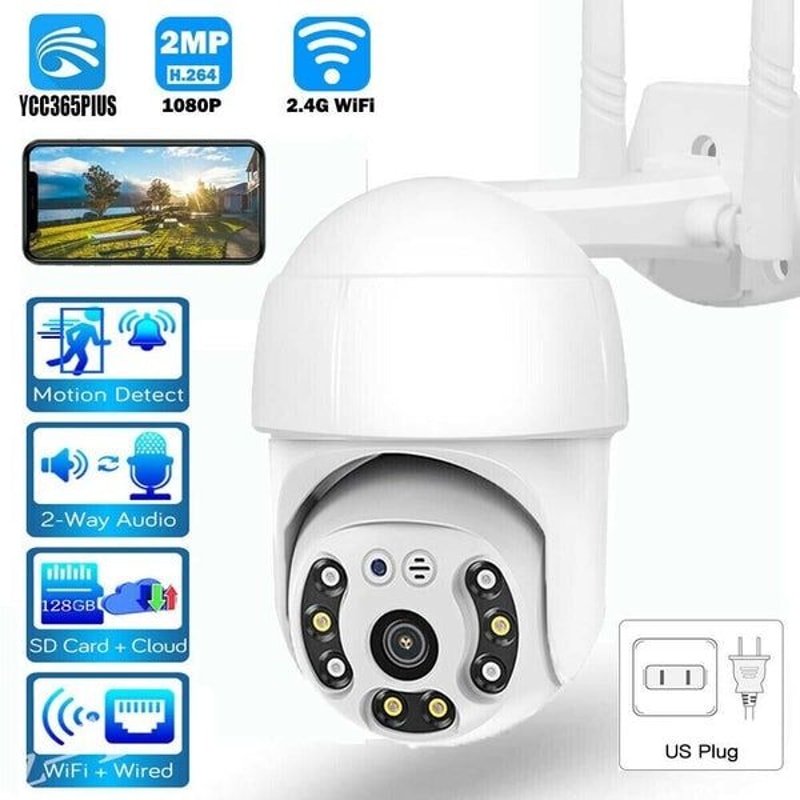 Wireless Outdoor CCTV IP PTZ Camera HD WiFi Smart Home Security IR Cam Night Vision 8