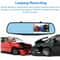 HD Car DVR Dual Dash Cam Front Rear Video Recorder With Rearview Mirror Display For Complete Cover