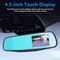 HD Car DVR Dual Dash Cam Front Rear Video Recorder With Rearview Mirror Display For Complete Cover