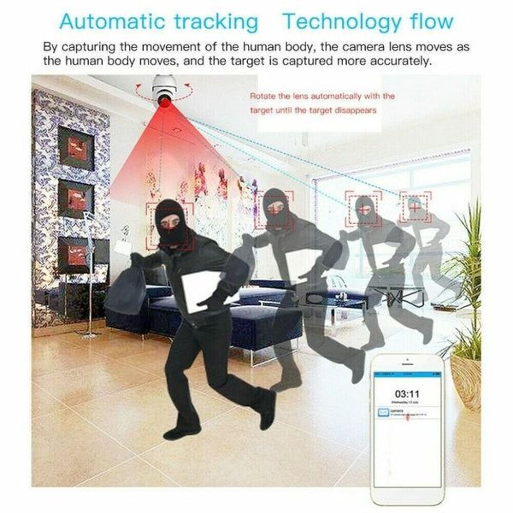 Wireless Indoor Home Security Camera With Night Vision WiFi Baby Monitor Pet Monitor 8