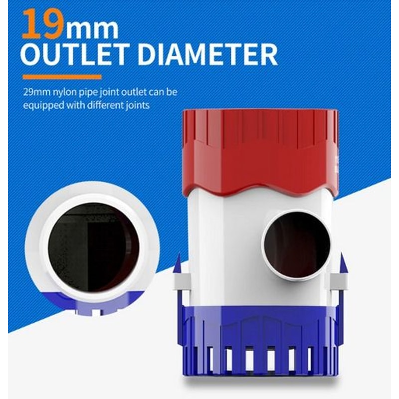 Electric Marine Bilge Water Pump For Boat 12V Submersible Sump 34 Hose Outlet Durable Easy Installa 15