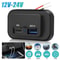 Dual USB PD QC30 Fast Charger Socket LED Power Outlet For Cars Boats RVs More 12